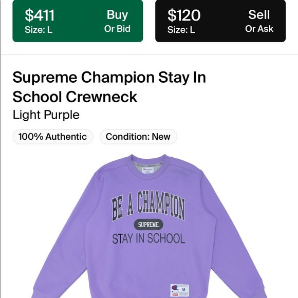 SUPREME and Champions sweater - Picture 1 of 3